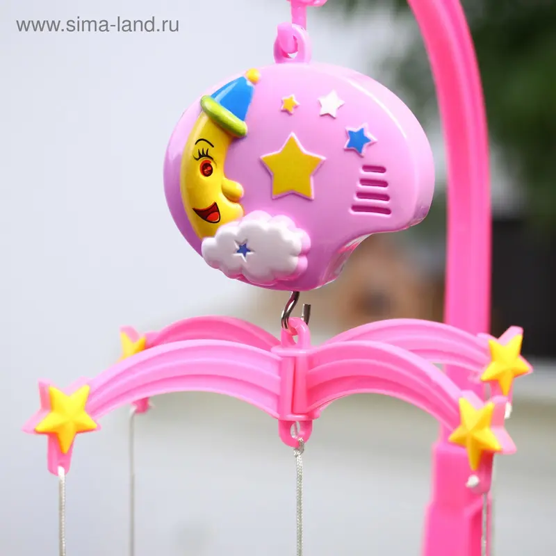 Мобиль музыкальный «Мой ангел», 4 игрушки, заводной, цвет МИКС