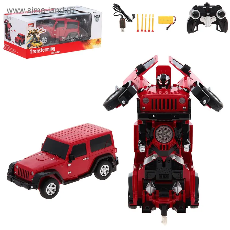 Трансформер на радиоуправлении Jeep Rubicon, масштаб 1:14, МИКС