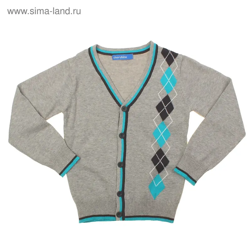 Кофта для мальчика, рост 104 см (56), цвет серый меланж CK 6W033