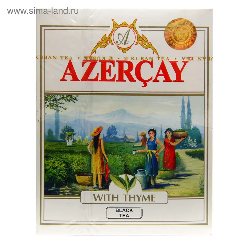 Чай чёрный «Азерчай», среднелистовой с чабрецом 100 г