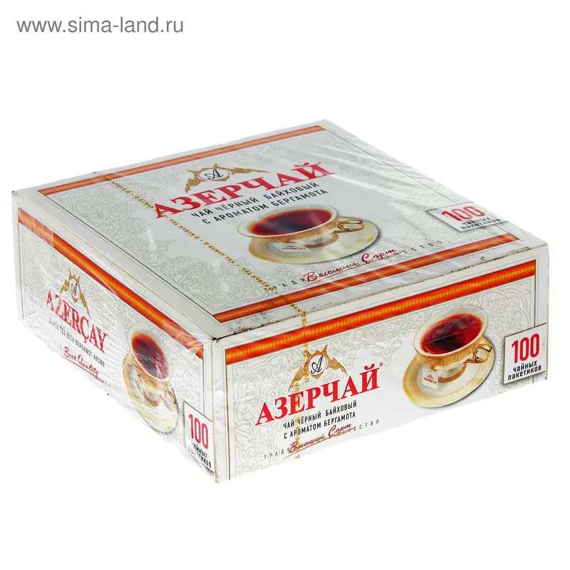 Чай чёрный «Азерчай», с ароматом бергамота 100 пак. x 2 г