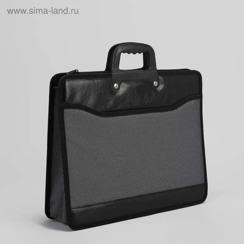 Папка деловая на молнии, 1 отдел, цвет чёрный