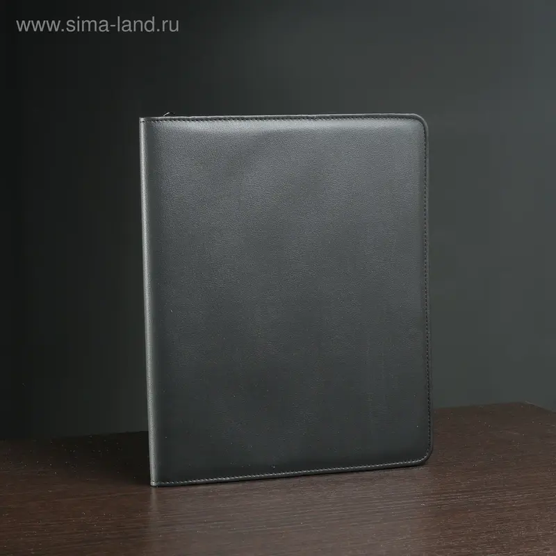 Папка деловая на молнии, 1 отдел, цвет чёрный