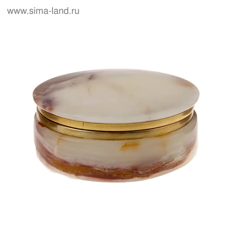 шкатулка 5" круглая12,5*12,5*5см оникс