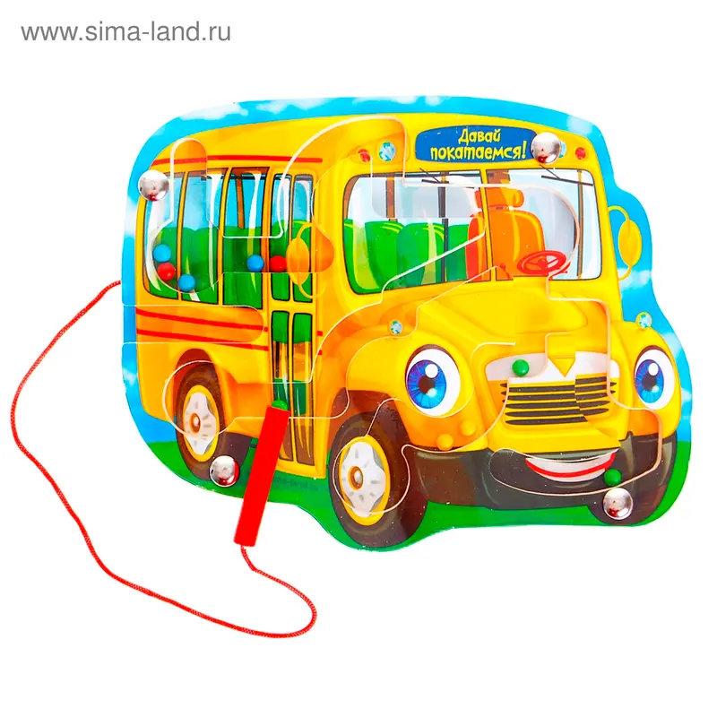 Лабиринт магнитный малый "Автобус" в пакете