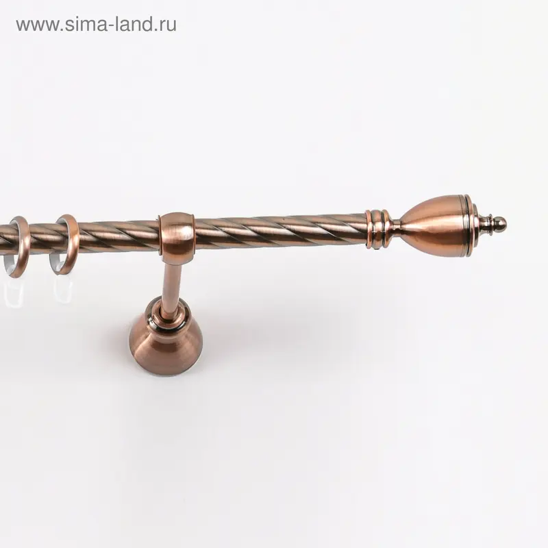 Карниз однорядный 180 см, d=2 см "Гамма", цвет медь