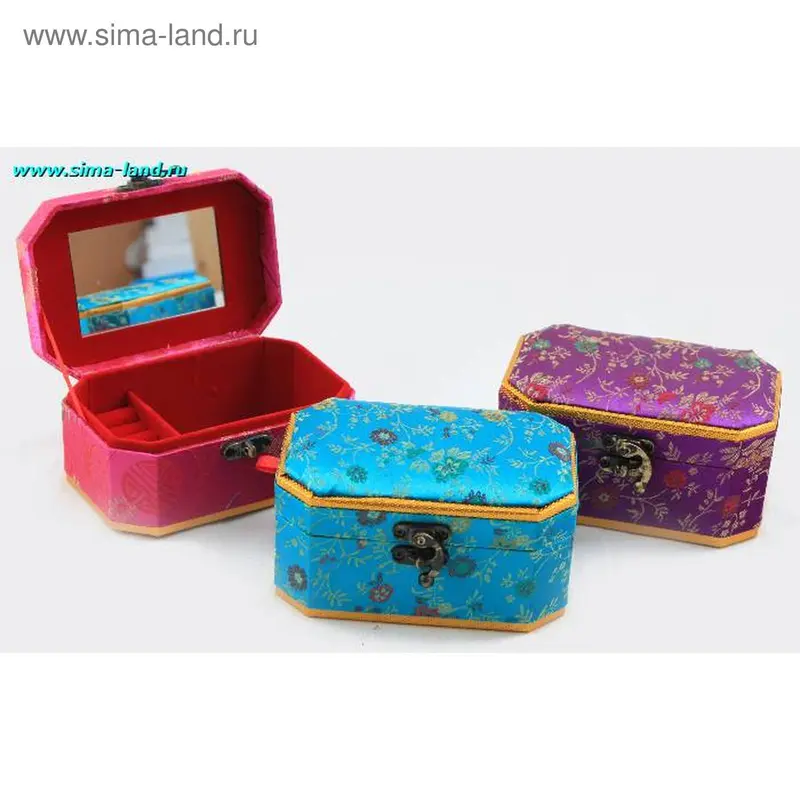 шкатулка ткань 15*10*7,5 см