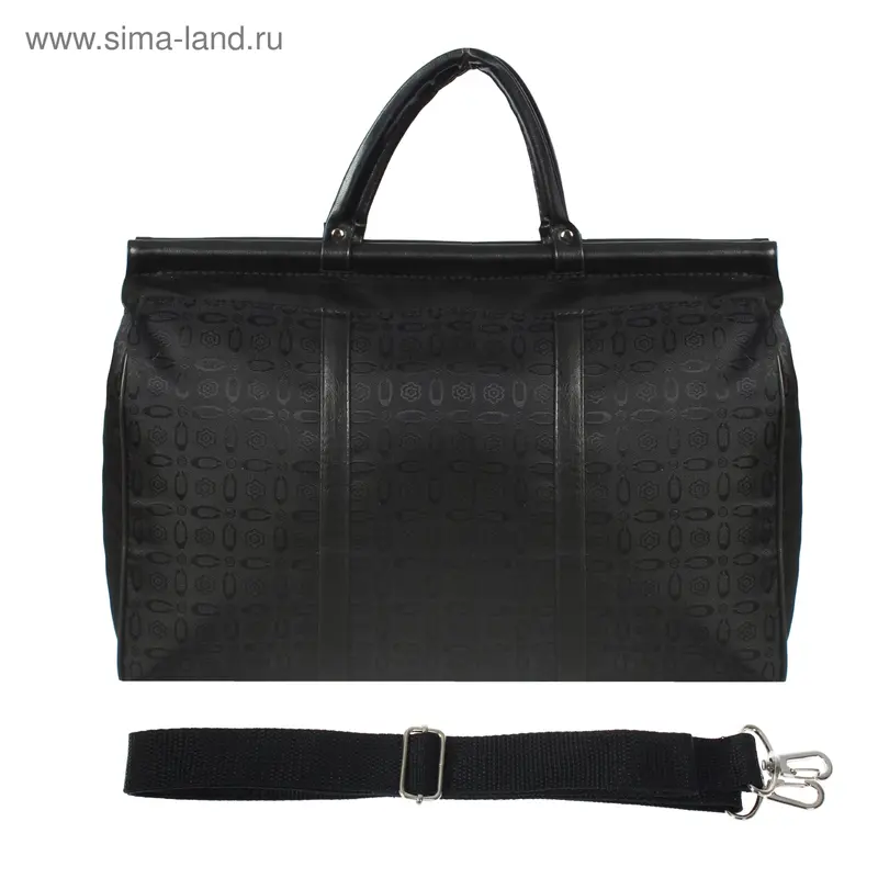 Сумка дорожная 025, рис. Три, 45*25*35, 1 отд на молнии, н/карман, черный