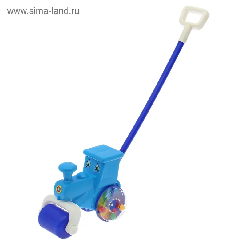 Каталка паровоз "Ручеёк", длина ручки 48,5 см