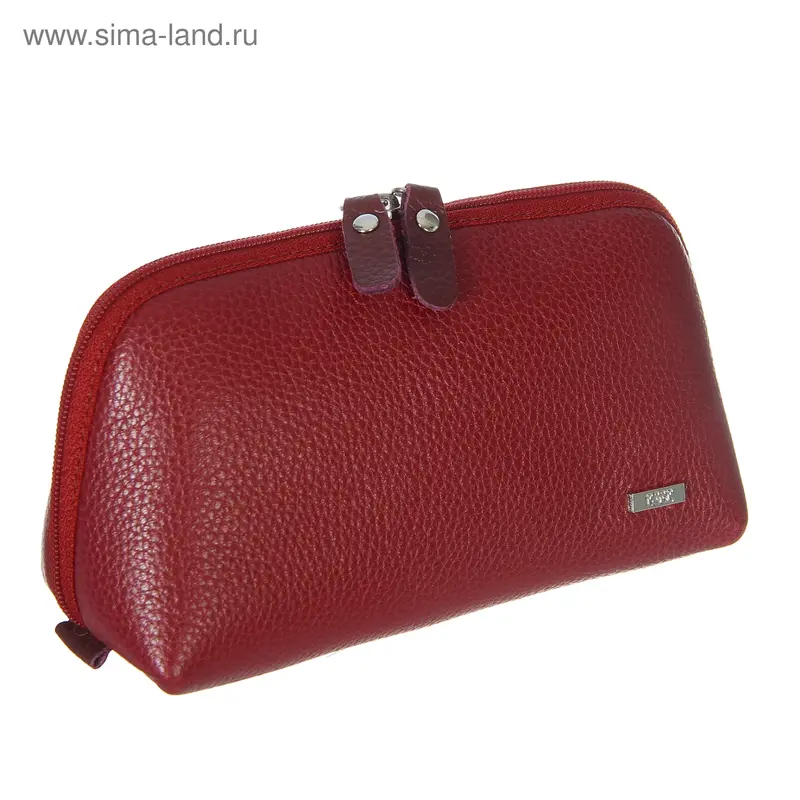 Косметичка на молнии, 1 отдел, цвет красный