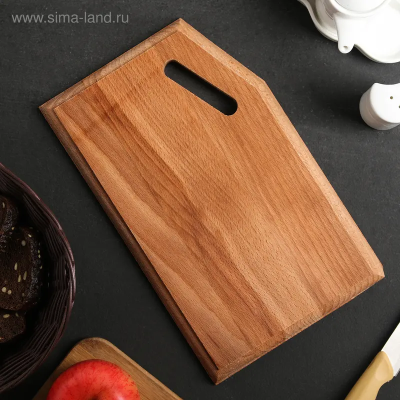 Доска разделочная «Косая» с ручкой, 30,5×19×1,8 см
