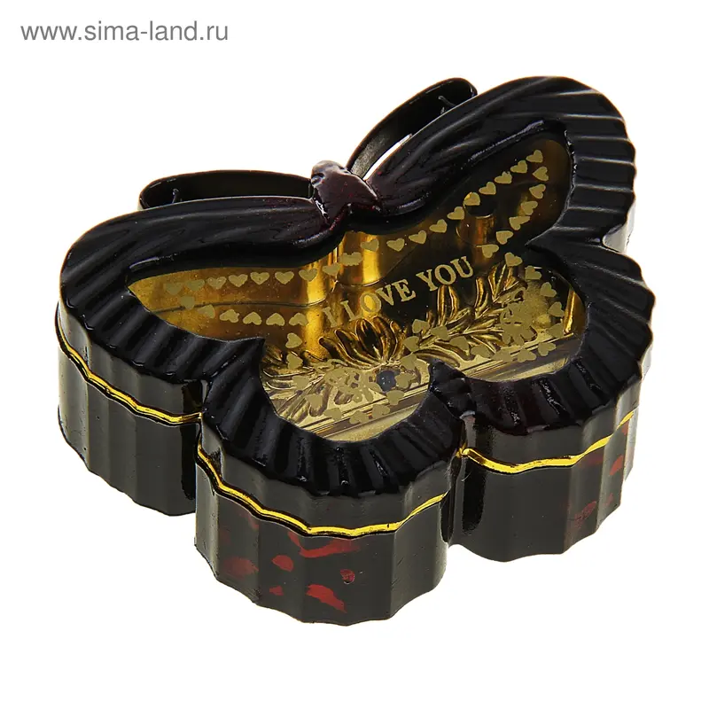 Шкатулка музыкальная "Бабочка" 7,5х5 см