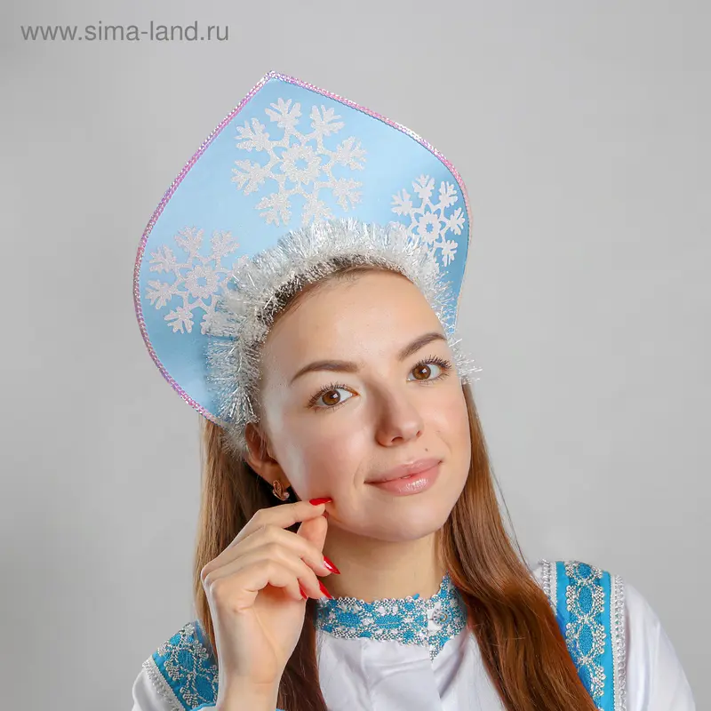 Кокошник на ободке «Снегопад», цвета МИКС
