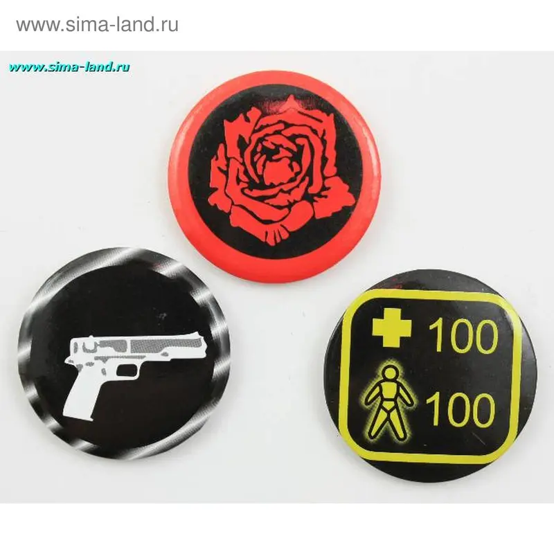 магнит металл диам 4,5 см эмо (НАБ 24 ШТ)