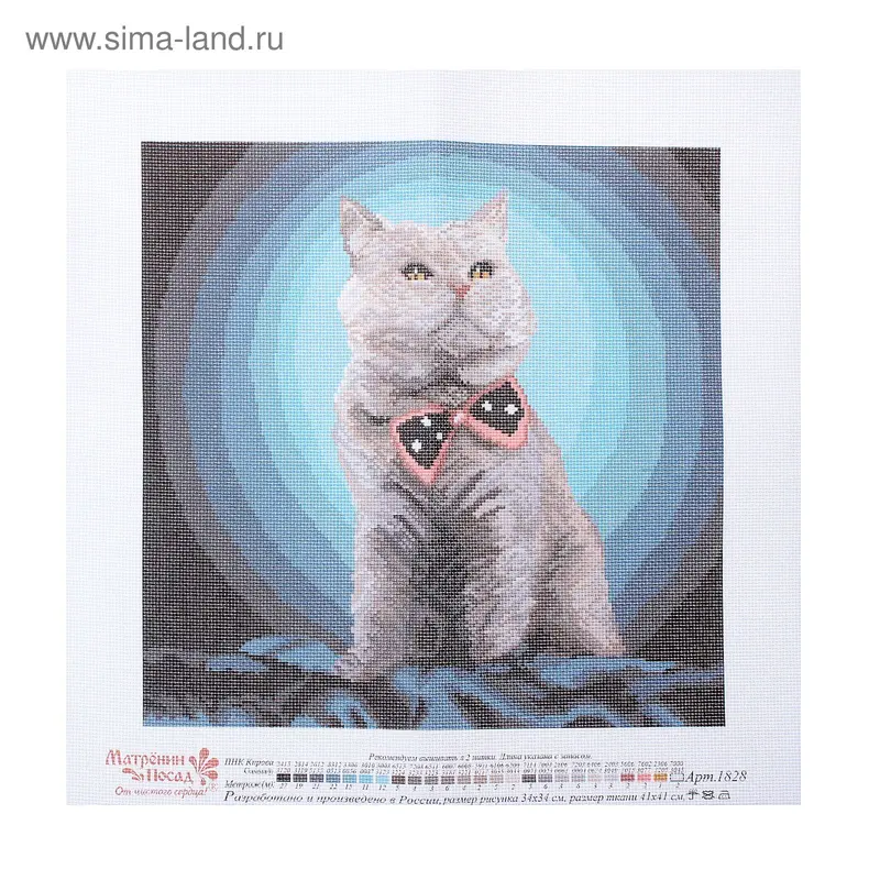 Рисунок на канве " Джентльмен" 41х41 см