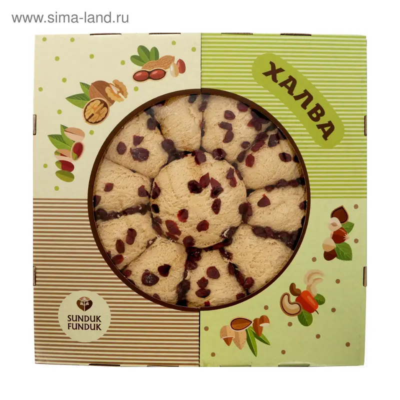 Халва Sunduk Funduk арахисовая с клюквой, 5 кг