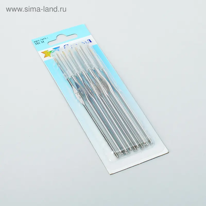 Крючки для вязания металлический, MCH, d=1,9мм, 12см, набор 12шт