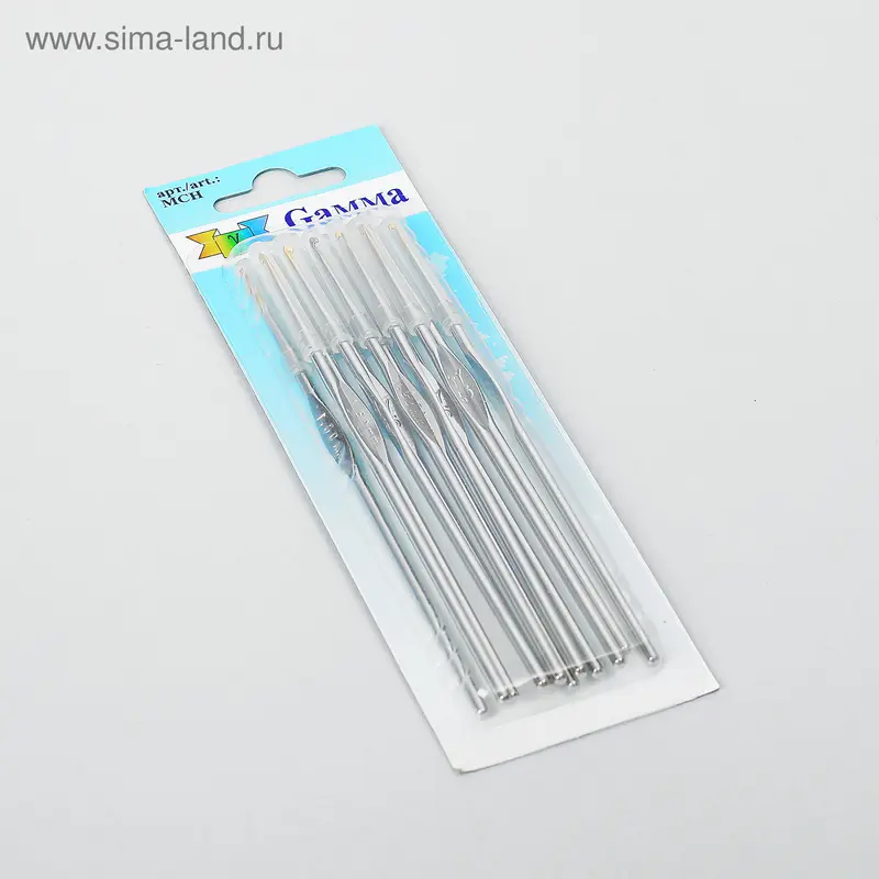Крючки для вязания металлический, d=1,5мм, 12см, 12шт