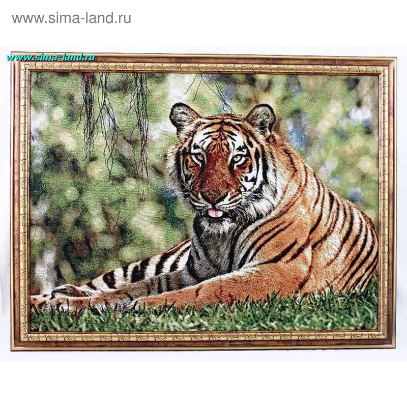 картина гобелен 60*80 см тигр DW-040 пр рама (бокс 12шт)