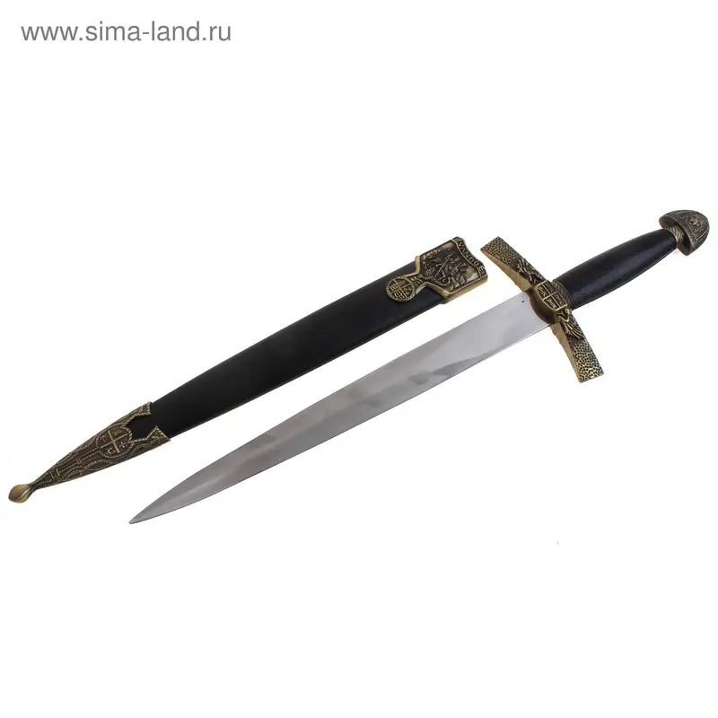 Сувенирное оружие кортик, на ножнах всадник 40см