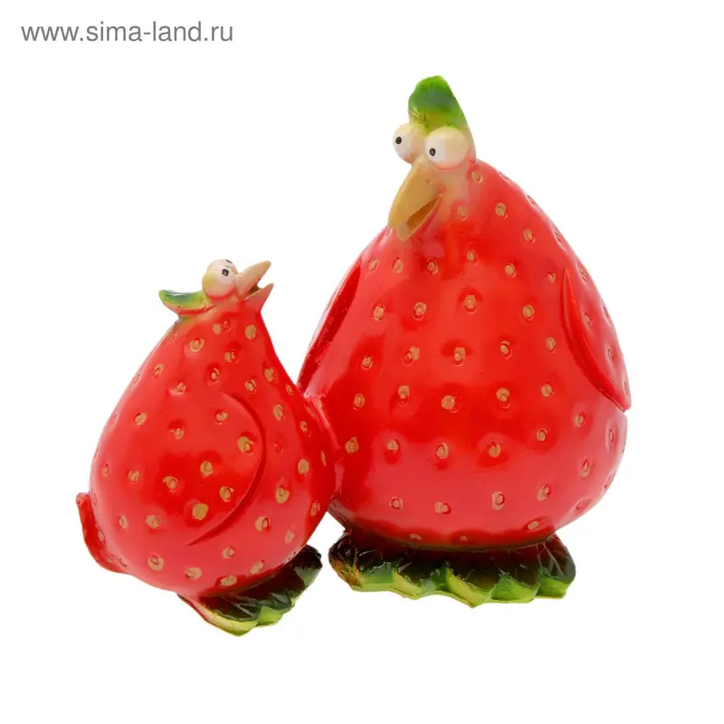 Фигура "Клубничные Курочки" 22 × 12 × 22см гипс
