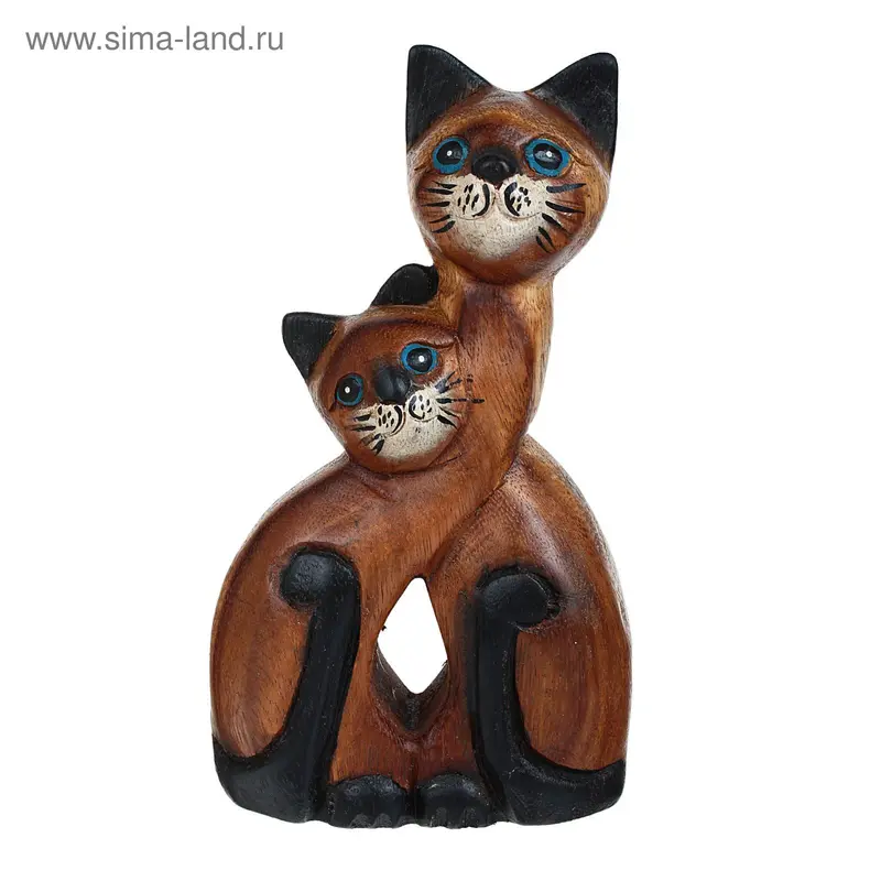 Сувенир дерево "Парочка кошек" 20х10х6 см