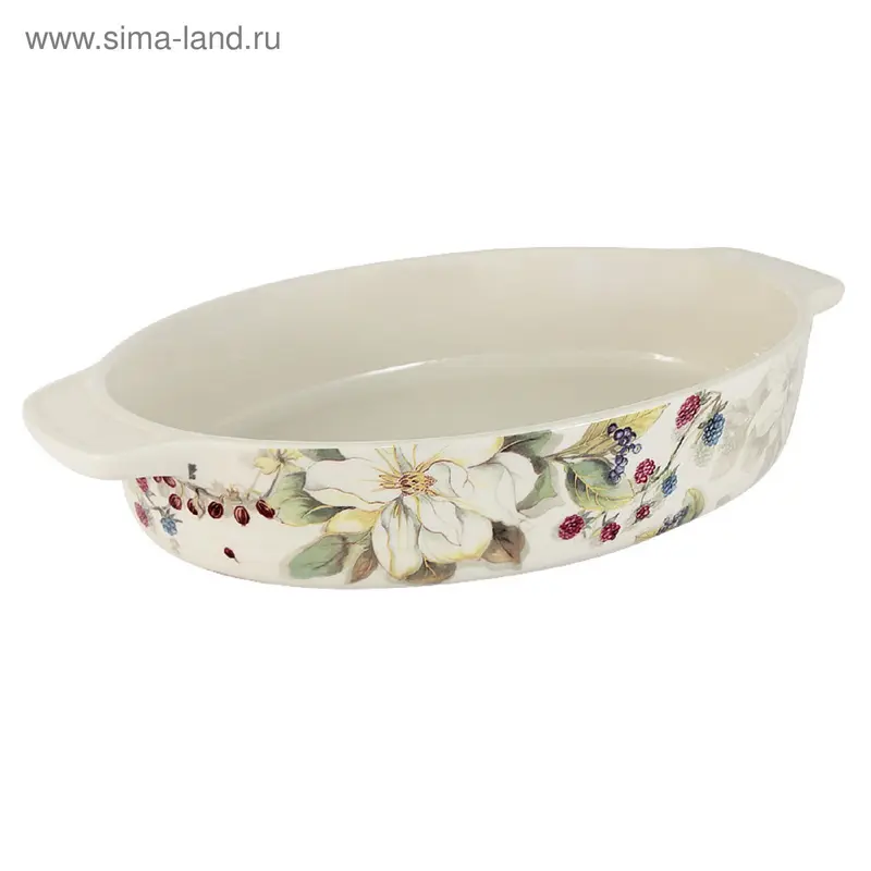 Форма для выпекания овальная «Магнолия», 33×21×6 см