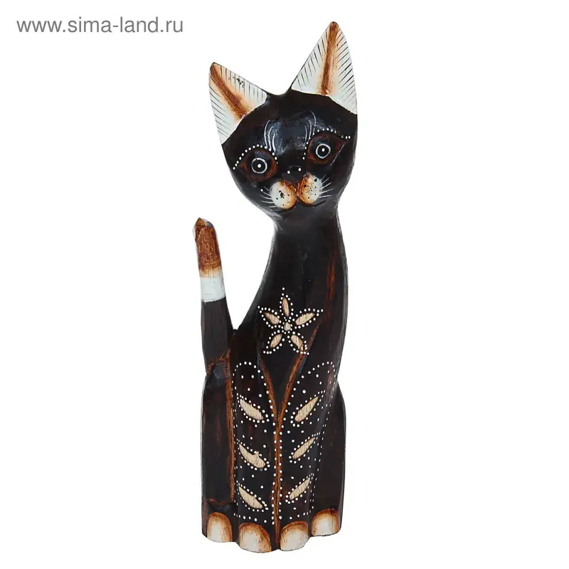 Деревянная фигурка "Кошка изящная" 35 см