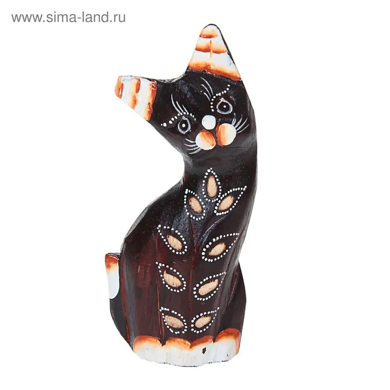 Деревянная фигурка, кошка 15 см