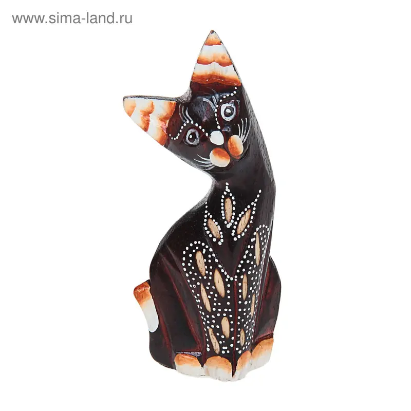 Деревянная фигурка, кошка 15 см