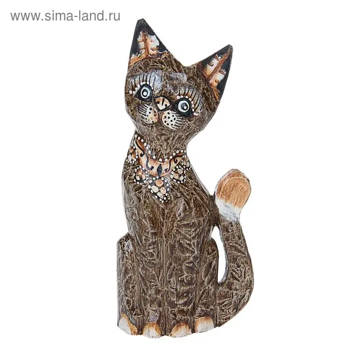 Деревянная фигурка "Кот" 25 см