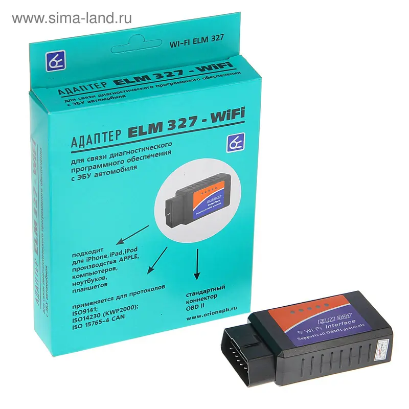 Адаптер для диагностики авто ELM 327, wi-fi