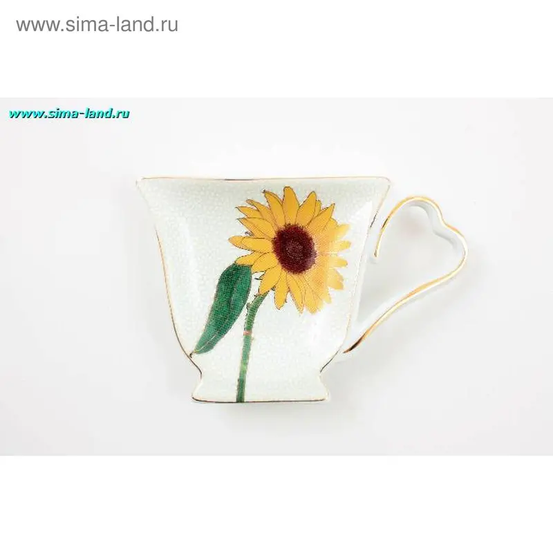 подставка керамика под чайные пакетики "подсолнух" 14*9*1