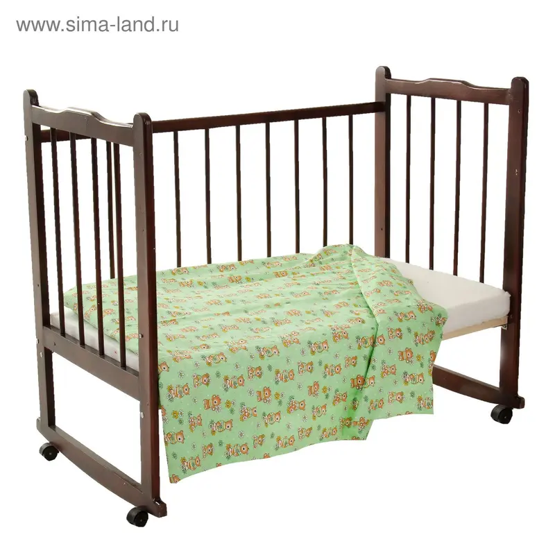 Пододеяльник детский, размер 110*140 см, цвет зелёный 35-1С(Ш)