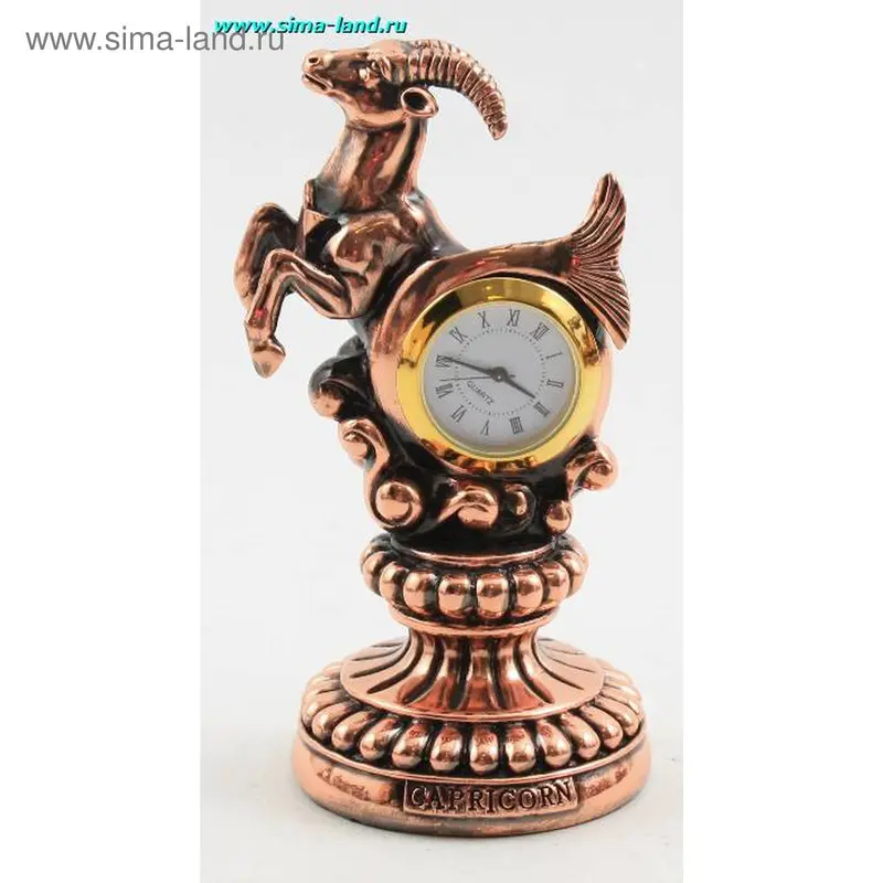 сувенир часы козерог 15,5*7,5 см 76-Т1133 (бокс 24 шт)