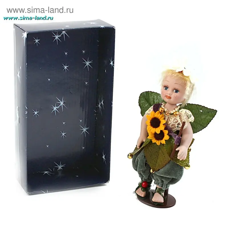 кукла керамика мальчик подсолнушек Н-6703А 16 см