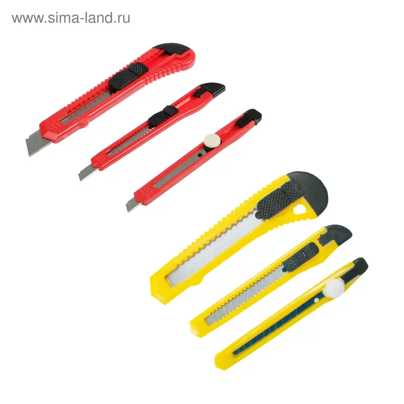 Набор ножей универсальных Top Tools, 3 шт, корпус пластик, 9 мм, 18 мм