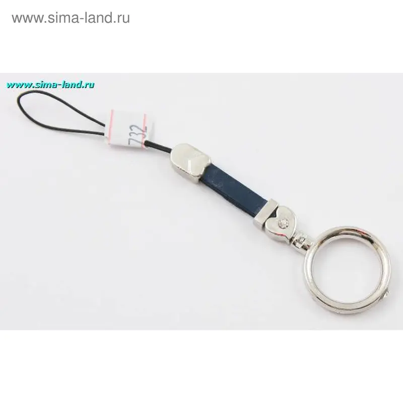 подвеска д/сот кольцо страза+сердце