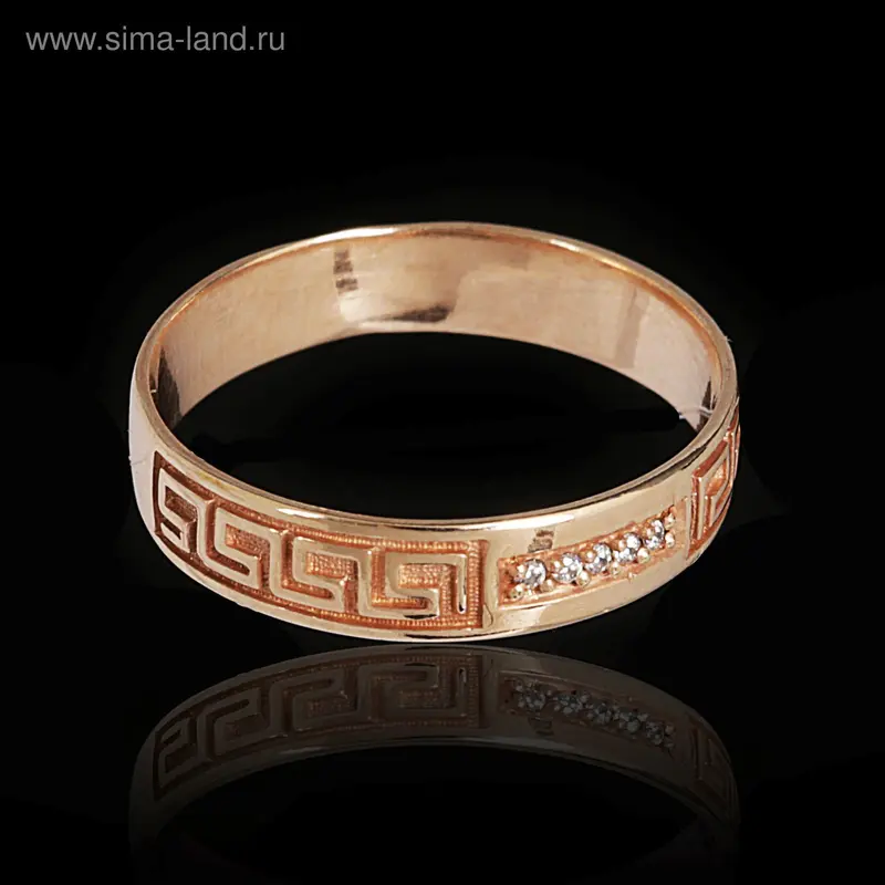 Кольцо азурит «Этник» 110000601, позолота, 20 р-р