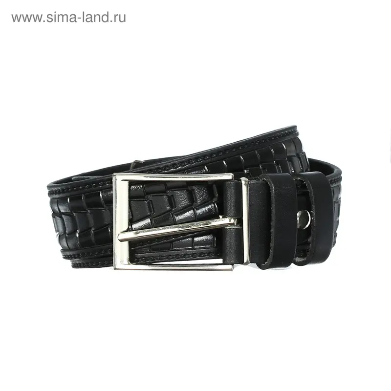 Ремень мужской, ширина 3.5 см, винт, цвет чёрный