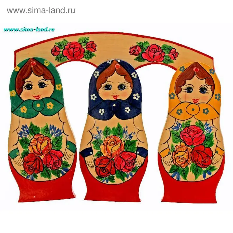 хохлома набор досок-матрешка 40*8*2 см