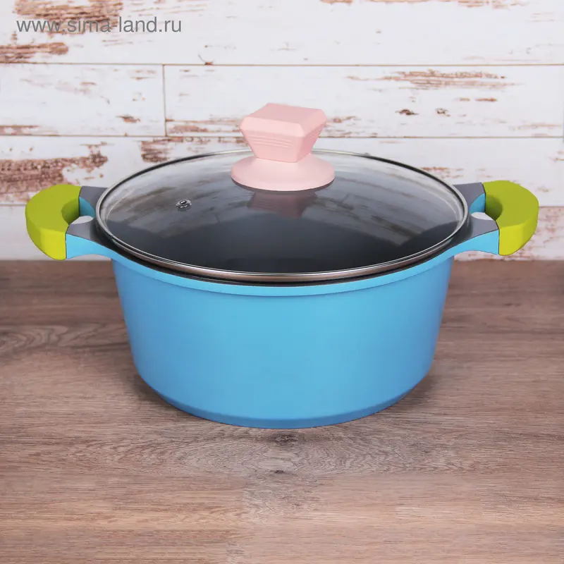 Кастрюля литая 3,1 л "Мультиколор", 24 см, керамическое покрытие