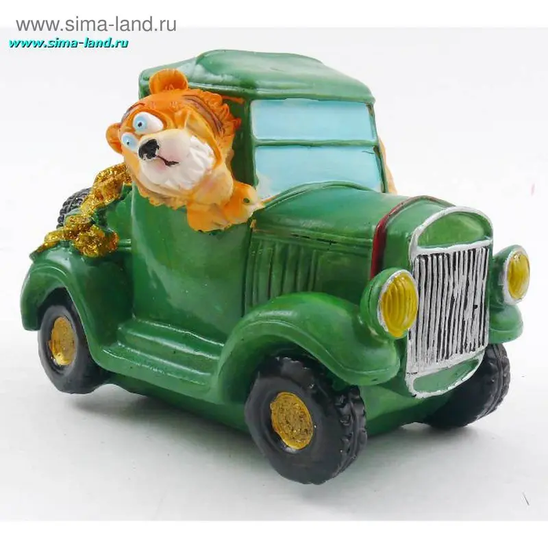 полистоун копилка тигр уазик 10*14,5*7,8 см (бокс 60 шт) мин 2 шт