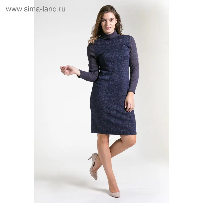 Платье женское 5704 цвет синий, р-р 48