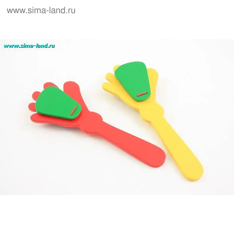 Игрушка музыкальная Трещотка Два цвета Ручка большая