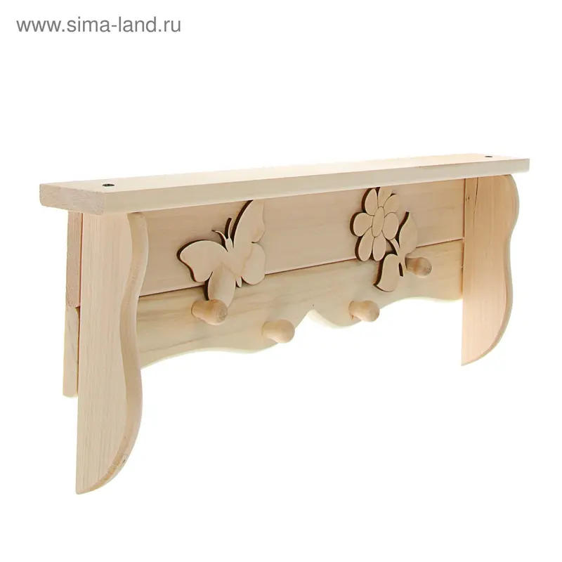 Полка-вешалка «Уют» 55×22×8см
