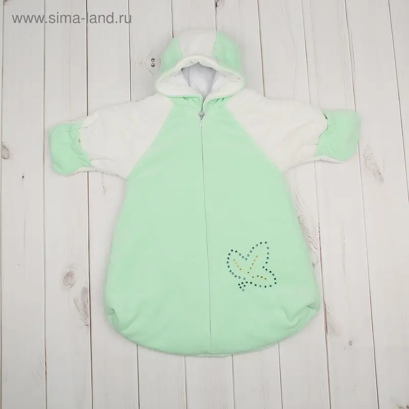 Комбинезон-мешок с капюшоном, рост 56 см, цвет МИКС 12302-21_М