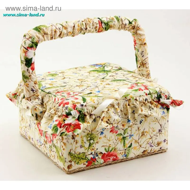 шкатулка для рукоделия весна 19*19*11 см (бокс 24 шт)