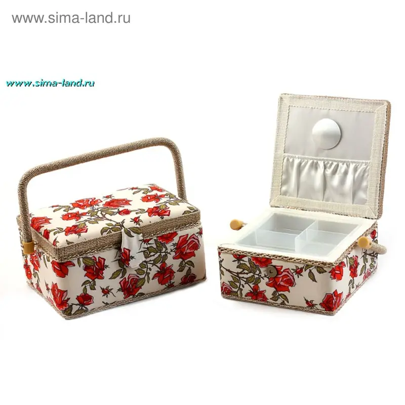 шкатулка для рукоделия розы 19*19*11 см