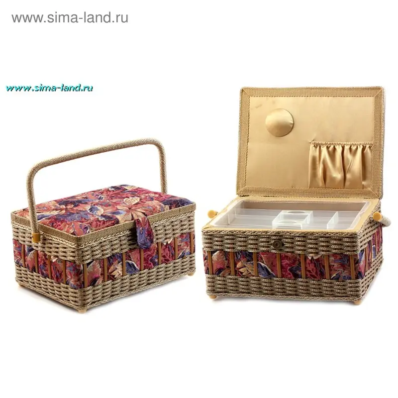 шкатулка для рукоделия листва 24*32*15 см (бокс 6 шт)